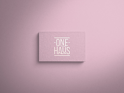 One Haus Logo branding design flat illustration logo minimal typography ui vector