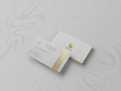 Ucaffee Gold Grey Business Card