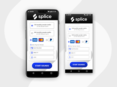 Splice Check Out app design icon ui ux