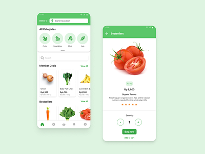 Grocery App Concept grocery app product detail ui design