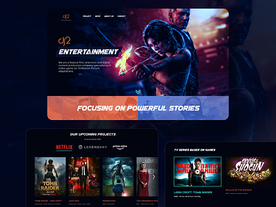 Entertainment clean ui design dribbble ui userinterface ux website