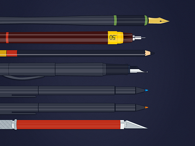 Tools illustrator paper life pencil pens radiograph tools