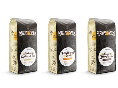 Package concept for Philz Coffee coffee packaging food and beverage packaging graphic design hand lettering illustration package design