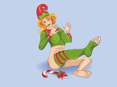 Elf Santas character coreldraw illustraion vector art