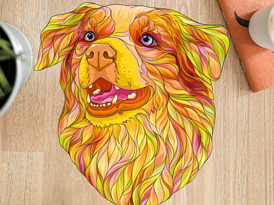 Doggy coreldraw dog ill illustraion vector art