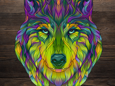 Wolf coreldraw illustraion vector vector art wolf