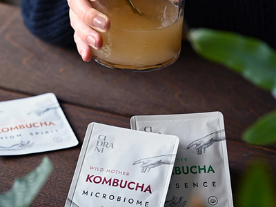 Cidrani Kombucha series sachet packaging