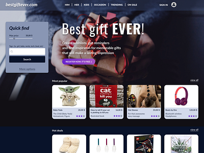 E-commerce gift shop