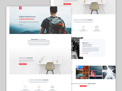 tchgrbr Web V3 branding design homepage landing page one page portfolio responsive screen web web design