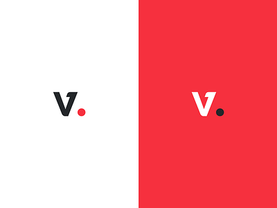 v Logo Final branding dot logo logomark logotype point red v video