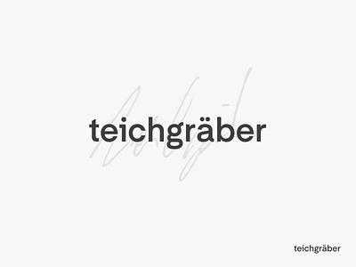 teichgräber Logotype brand branding corporate identity font identity logo logomark logotype portfolio sign typography