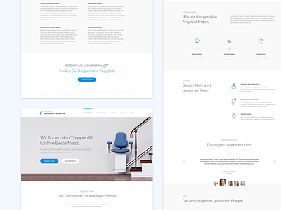 DTE Landing Page blue branding homepage interface minimal ui ux web web design website