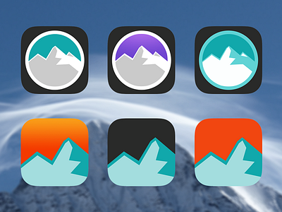 Edge Ski v2.0 Icons app app icon dashboard edge ski graph icon ios iphone mountain ski skiing ui