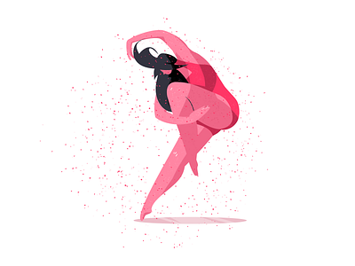 Dancer design flat illustration vector