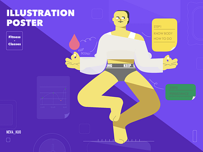 illustration app characters illustration poster ui vector yoga app yoga pose