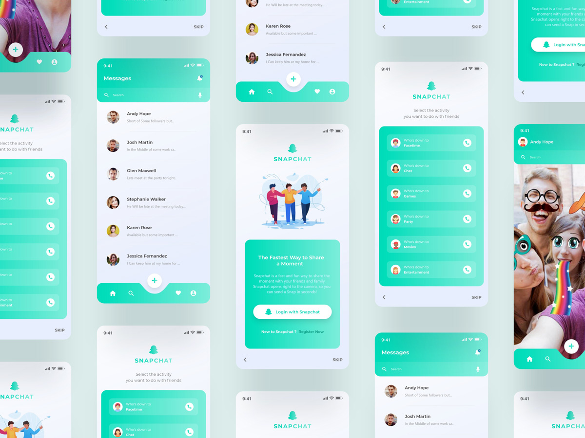 Snapchat - Redesign Concept by Designer_DM on Dribbble
