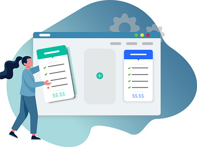 Representing Pricing Table 2d charecter design adobe illustrator character animation characterillustration charecterdesign flat illustration vector vector art vector illustration website design