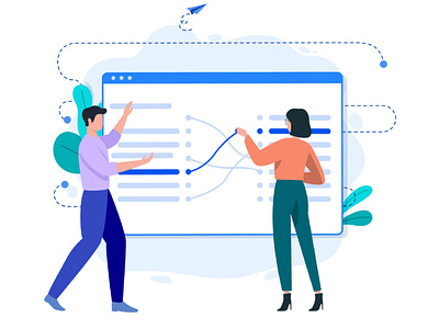 Web illustration Representing Data Mapping