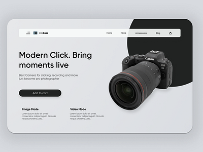 Landing Page Design Camera Product