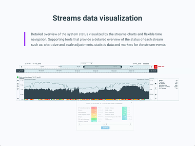 Packet Analyzer - Streams animation app appdesign applicationdesign datamonitoring datavisualization dataviz design ux webapp