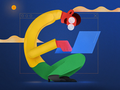 I Google too much? 36daysoftype characterdesign g letter google guy googletoomuch illustration