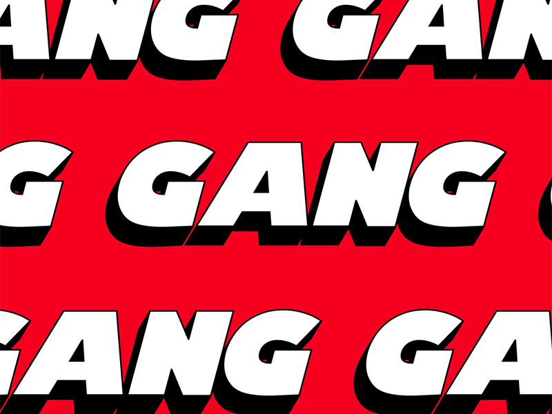 Gang Kinetic Typo 2d animation animation artdirection gang kinetic kinetic typography modern greek motion graphics slang trap type animation typography words