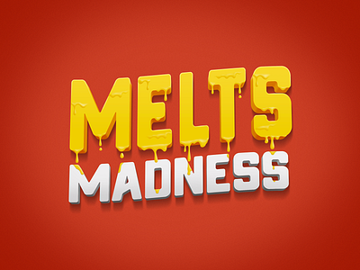 Melts Madness design drips logo logomark logotype melting wordmark