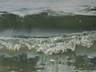 One After Another art ocean oil painting realism water waves