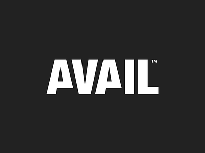 Avail Logo brand identity logo reversed type