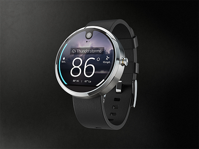 Moto 360 Weather App app design moto 360 moto360 ui watch weather