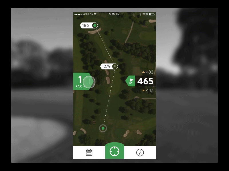 Golf App Concept animation app gif golf golf app interface mobile motion sports ui ux