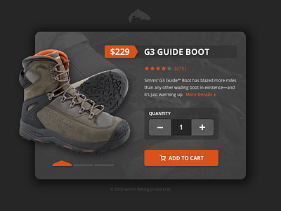 Guide Boot button concept design ecommerce grey orange texture typography ui