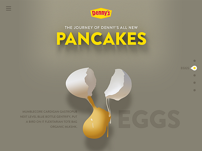 Pancake Journey anchor design food illustration layout pancakes shadow typography ui ui design web design