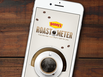 Roastometer coffee meter mobile typography ui
