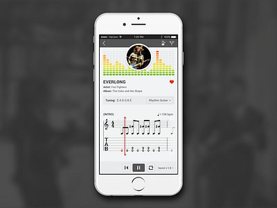 Guitar Tab App equalizer guitar ios mobile music tab ui