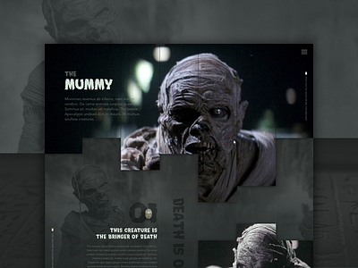 The Mummy halloween horror mocktober mummy ui ux website