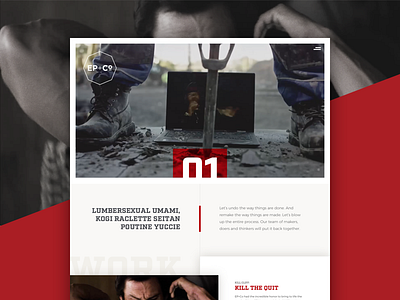 Ep+Co Website Concept agency design grid typography ui ux web website