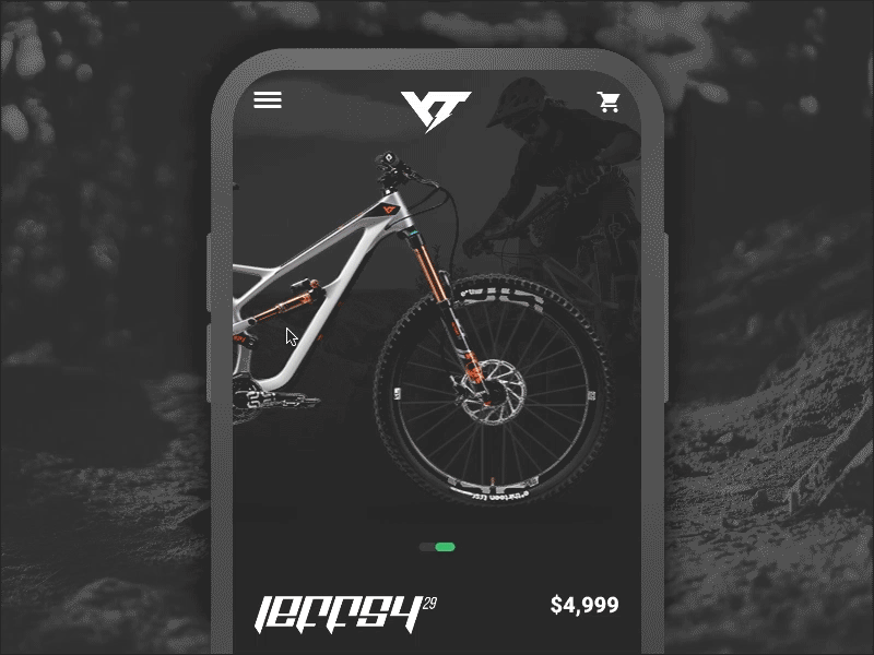 YT Motion Concept animation bike dark design ecommerce invision invision studio mobile motion sports ui ux