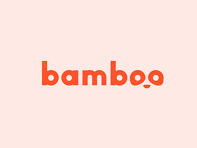 bamboo branding design flat logo