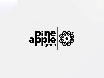 pine apple group branding design flat logo minimal