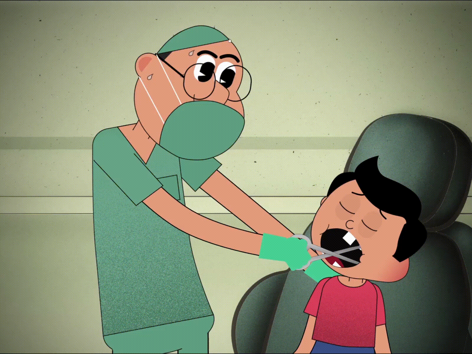 Dentist and Boy aftereffects animation character animation rigging rubberhose