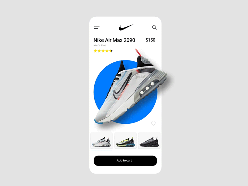 Nike Air max E-Commerce App 2020 2020 trends adobexd animation app app design ecommerce ios mobile mobile app motion nike nike air max shop trend ui ui design uiux ux ux design