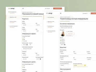 Passport form / 2021 figma form ui uipattetns ux