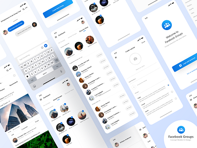 Facebook Groups | Concept Design adobexd app app design design facebook facebookgroups facebookinc interface like love product design share ui user experience userinterface ux