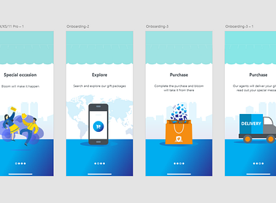 Market app onboarding app ui