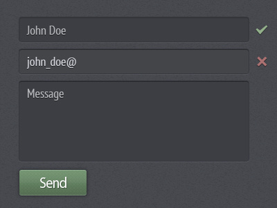 Dark Contact Form button contact dark form green input send verification