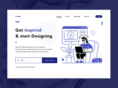 Ev-edu Landing page app daily ui design interface service ui uidesign uiux user experience user interface uxdesign web
