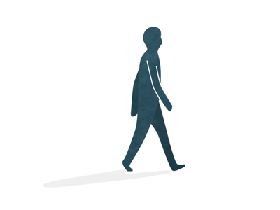 Blue Walk after effect animation walking cycle