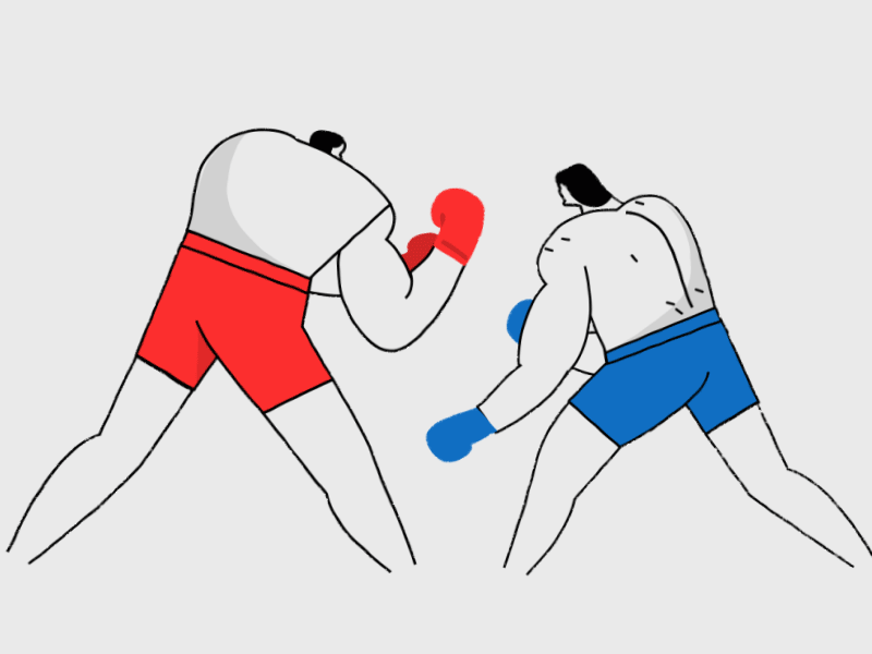 Ready ? after effect animation boxing illustration loop