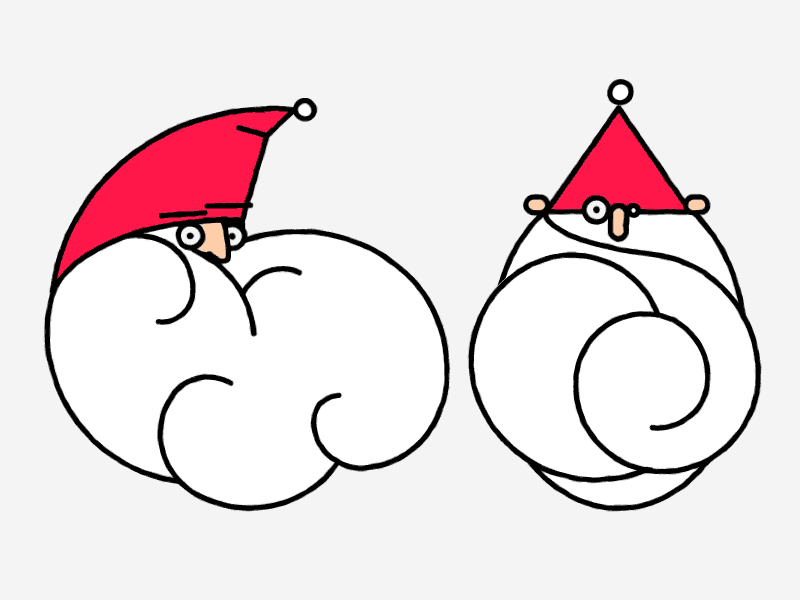 Weirdo Santa after effect animation christmass keyframe shapes